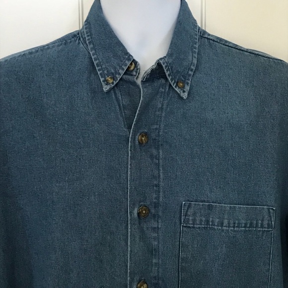 dickies long sleeve denim shirts